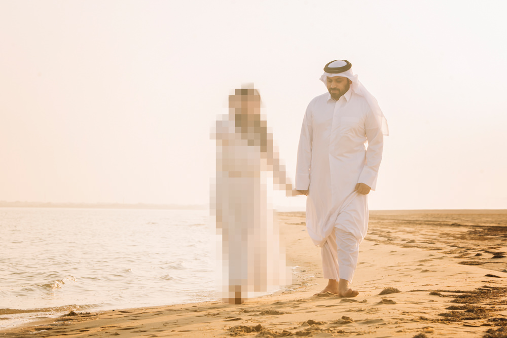 Qatar engagement shoot destination wedding 