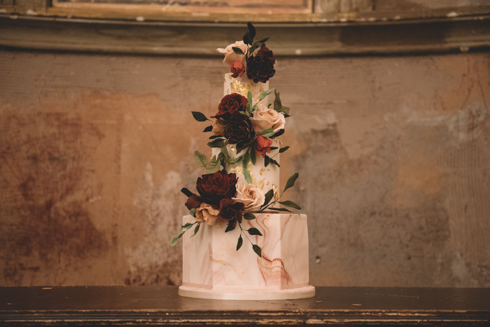 marble wedding cake 